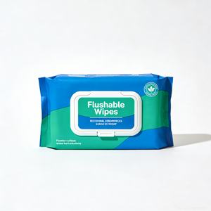 Unscented Toilet Wipes Fragrance Free Flushable Wet Wipes with Aloe & Vitamin E