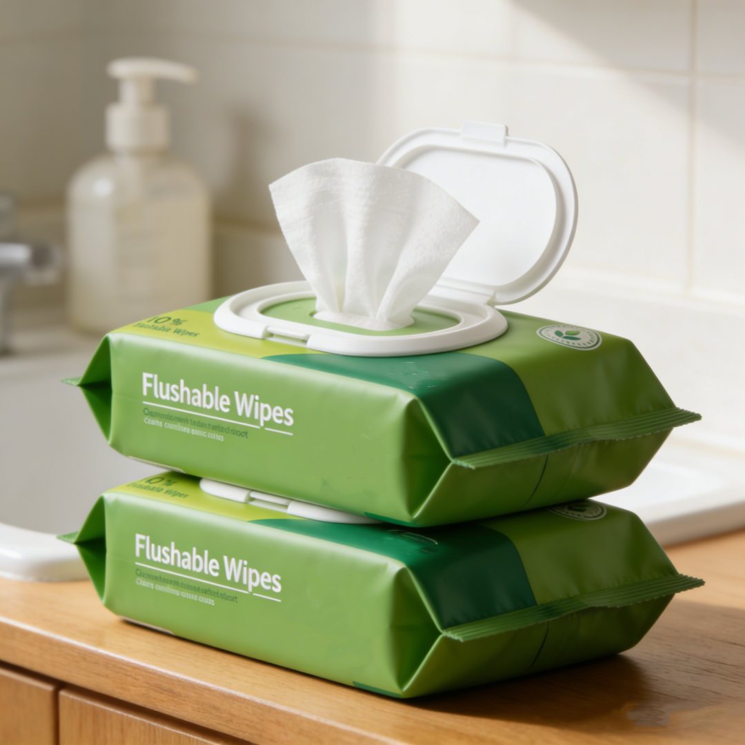 Extra Large Body and Hand Unscented Toilet Wipes Biodegradable Flushable Wet Wipes