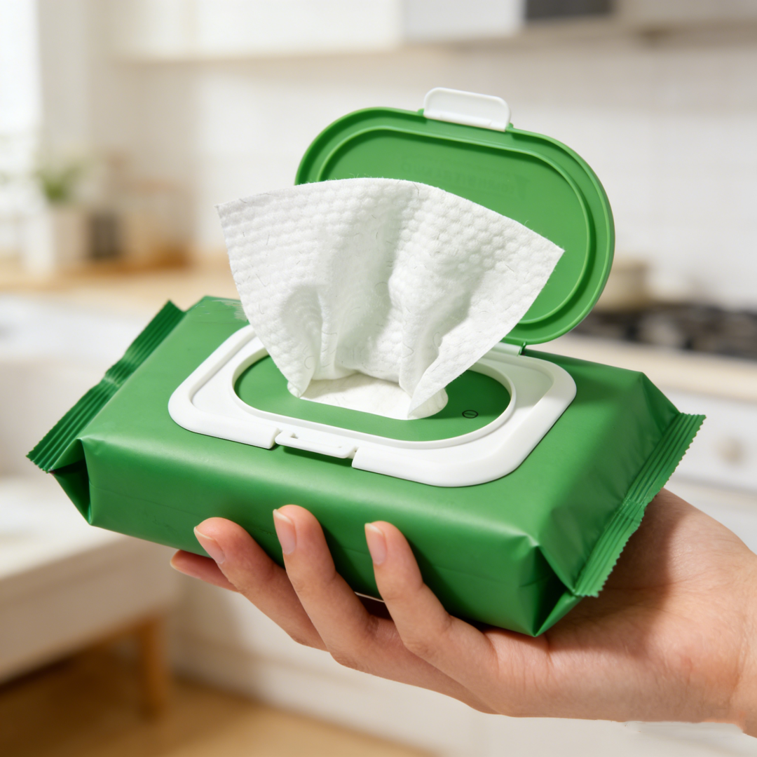 Pre-Moistened Glass and Surface Wipes Ultra Thick Disposable Cleaning Wipes for Kitchen