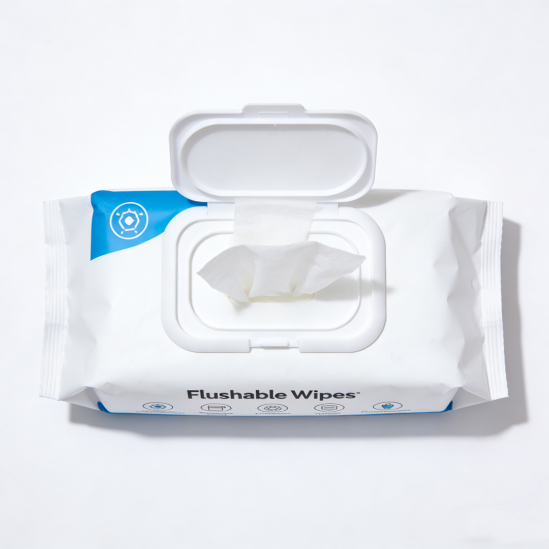 Extra Large Body and Hand Unscented Toilet Wipes Biodegradable Flushable Wet Wipes