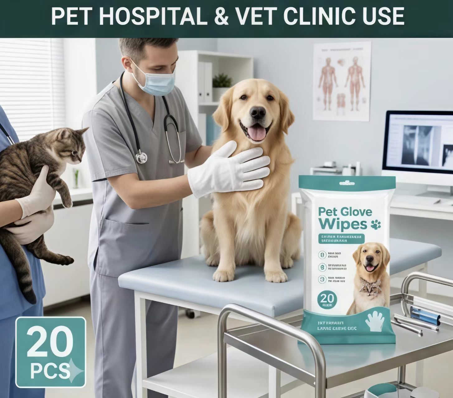 Single Use Pet Glove Wipes for Quick Touch Ups