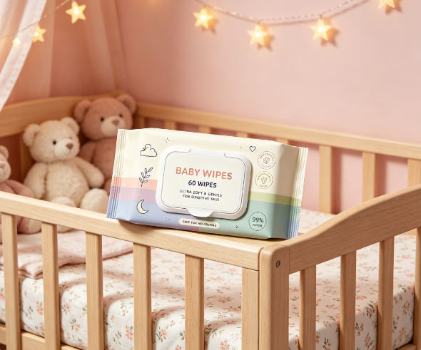 Unscented Baby Wipes, Alcohol & Fragrance Free Hypoallergenic Wet Wipes for Newborn Sensitive Skin