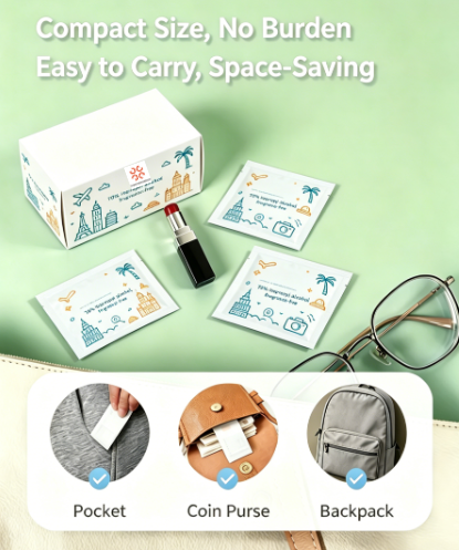 Individual Package Disposable Antibacterial Wipes for Home and Travel