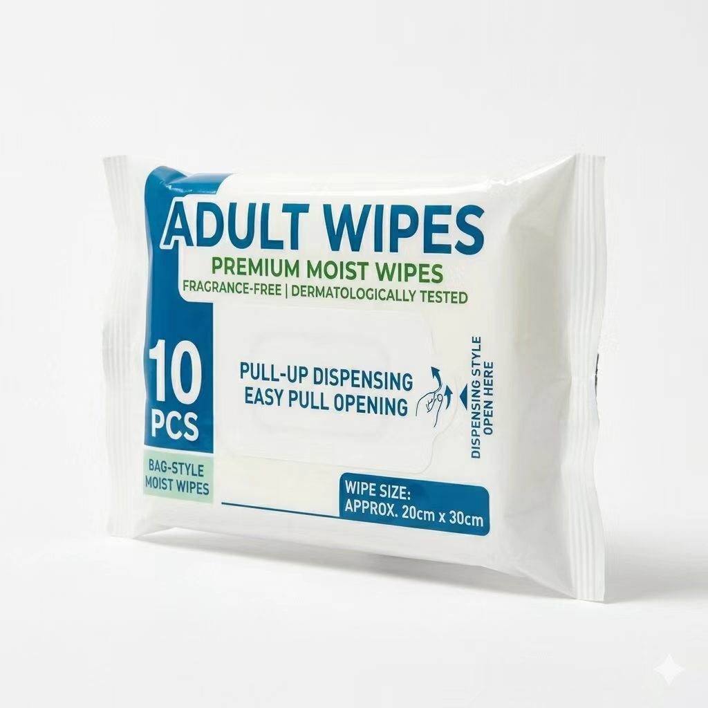 Jumbo Thick Gentle-Cleansing Personal Adult Wipes