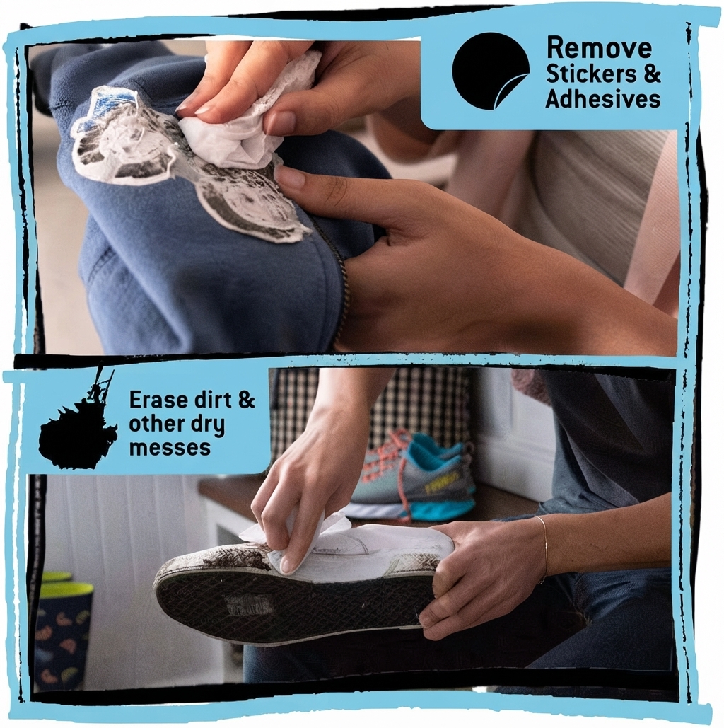Adhesive Removal Industrial Wipes for Surface Cleanup