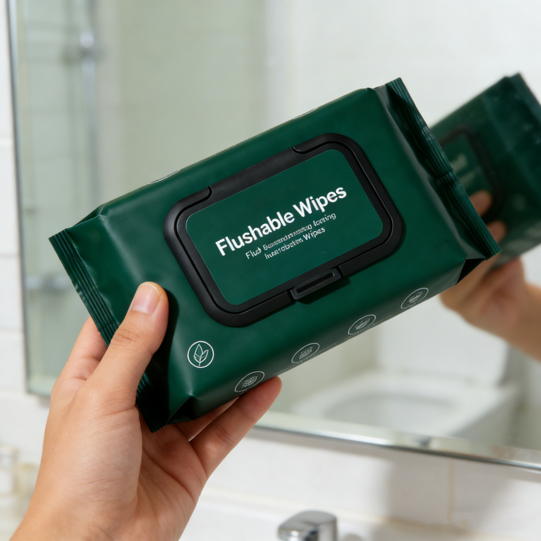 OEM pH-Balanced Flushable Wet Wipes for Adults with moisture-locked packaging