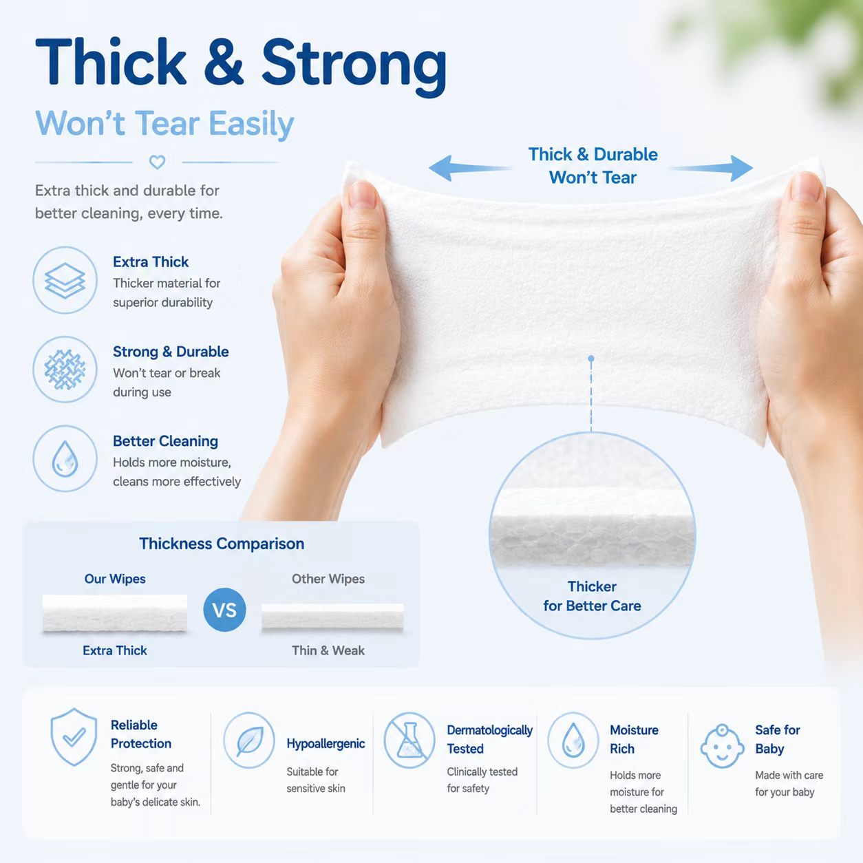 Premium Baby Wipes for Sensitive Skin