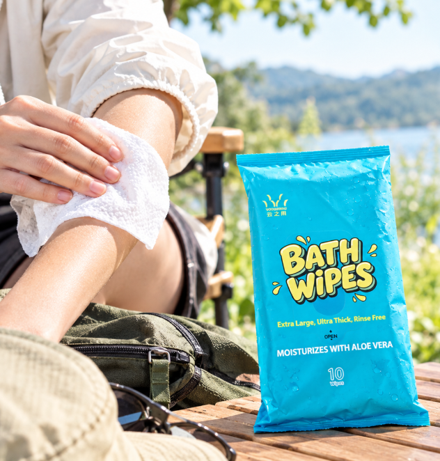 Extra Large Body Cleansing Wipes for Adults, Alcohol‑Free, Hypoallergenic for Shower‑Free Bath