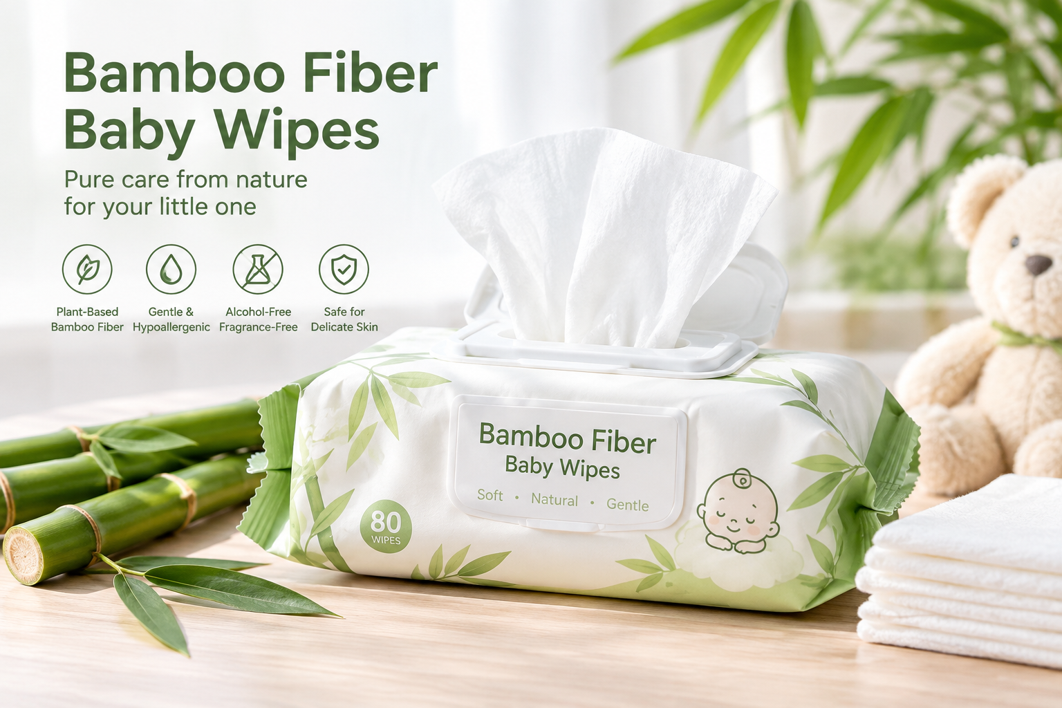 Eco-Friendly Bamboo Wipes
