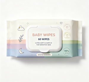 Unscented Baby Wipes, Alcohol & Fragrance Free Hypoallergenic Wet Wipes for Newborn Sensitive Skin
