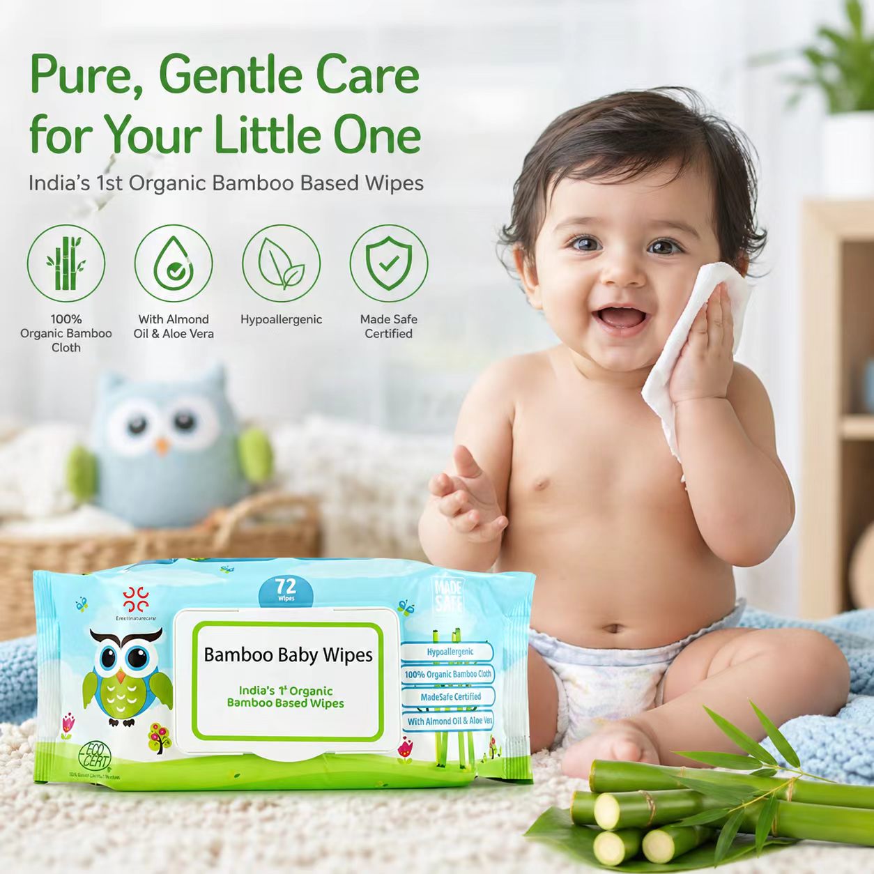 Thick Plant-Based Aloe Hydrating Baby Wipes