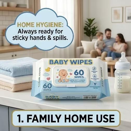 Extra Soft Baby Wipes for Daily Cleaning And Freshness