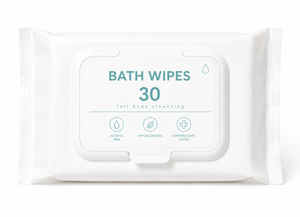 Portable Extra Thick Rinse-free Body Wipes, Custom Disposable Cleansing Wipes for Adults
