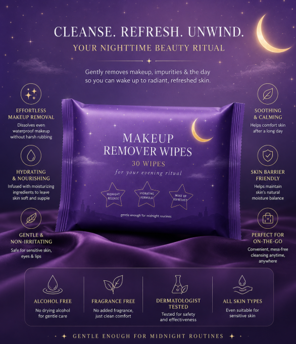 Gentle Makeup Remover Wipes for Face