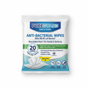 Plant-Based Unscented Mild Anti Bacterial Multi-Purpose Anti Bacterial Wipes