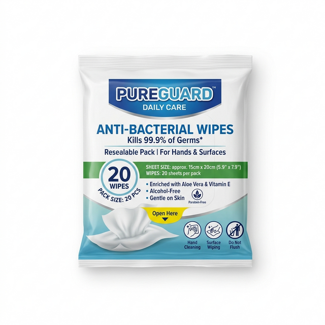 Plant-Based Unscented Mild Anti Bacterial Multi-Purpose Anti Bacterial Wipes