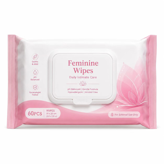 Natural Aloe Vera Hypoallergenic PH-Balanced Feminine Wipes