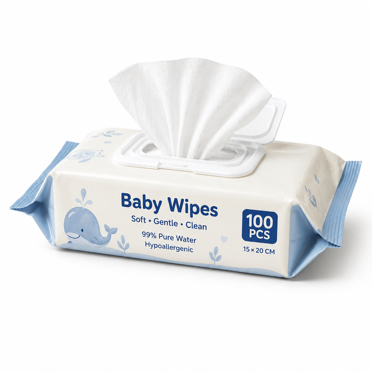Natural Gentle Unscented Sensitive Baby Wipes