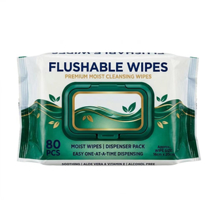 Flushable Plant-Based Daily Refreshing Flushable Wipes