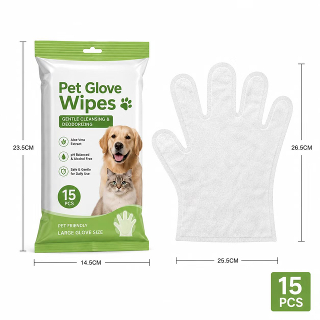 Disposable Pet Glove Wipes for Paws And Fur