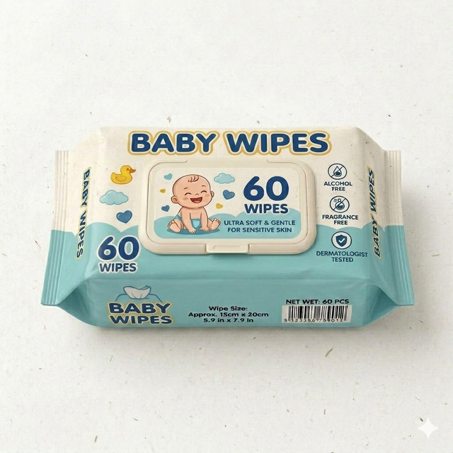 Large Baby Wipes with Cotton for Comfortable Baby Care